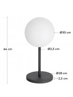 ALERI Lampe de table avec éclairage LED intégré froide pour intérieur ou extérieur