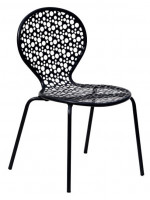 ROTONDA chaise empilable en acier blanc ou anthracite pour terrasses de jardin bars d'hôtels restaurants contract