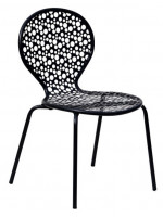 ROTONDA stackable chair in white or anthracite steel for garden terraces hotel bars restaurants contract