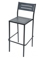 DORIO tabouret empilable en acier blanc ou anthracite pour terrasses de jardin bars d'hôtels restaurants