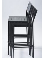 DORIO tabouret empilable en acier blanc ou anthracite pour terrasses de jardin bars d'hôtels restaurants