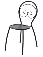 FIONA stackable chair in white or anthracite steel for garden terraces hotel bars restaurants contract