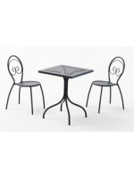 FIONA sedia in acciaio bianco o antracite impilabile per giardino terrazzi hotel bar ristoranti contract