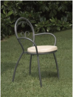 FIONA with armrests stackable chair in white or anthracite steel for garden terraces hotel bars restaurants contract