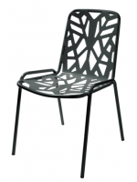 FANCY stackable chair in white or anthracite steel for garden terraces hotel bars restaurants contract