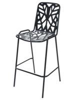 FANCY sgabello seduta h 75 cm in acciaio bianco o antracite impilabile per giardino terrazzi hotel bar ristoranti contract