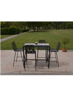 FANCY Footstool stackable in white or anthracite steel for garden terraces hotel bars restaurants contract