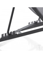 CABEI Chaise longue pliante pour l'extérieur en aluminium peint gris mat pour usage domestique ou contractuel