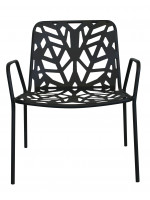 FANCY RELAX sillón apilable en acero blanco o antracita apilable para jardín terrazas hotel bar restaurante contract