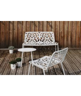 FANCY RELAX stackable sofa in white or anthracite steel stackable for garden terraces hotel bar restaurant contract