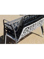 FANCY RELAX stackable bench in white or anthracite steel stackable for garden terraces hotel bar restaurant contract