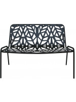 FANCY RELAX banc empilable en acier blanc ou anthracite empilable pour terrasses de jardin hotel bar restaurant contract