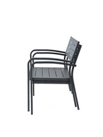 DORIO sillón apilable en acero blanco o antracita apilable para jardín terrazas hotel bar restaurante contract