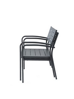 DORIO stackable armchair in white or anthracite steel stackable for garden terraces hotel bar restaurant contract