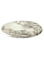 MARBLE ALMERIA Round top in different sizes for outdoor table for ice cream parlors bars local chalet restaurants