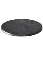 MARBLE MARQUINA Round top in different sizes for outdoor table for ice cream parlors bars local chalet restaurants