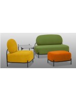 BESO scelta colore in tessuto pouf imbottito di design per casa o contract