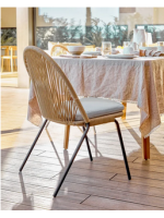 GINGER in rope design chair for indoor or outdoor