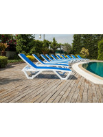ANDROMEDA stapelbare Sonnenliege des Designs für Badeorte am Pool Strände