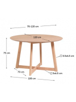 GENOB table en chêne ou wengé avec pieds en bois massif