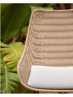 ALEIDI armchair for indoor or outdoor in steel and cotton cord