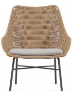 ALEIDI armchair for indoor or outdoor in steel and cotton cord