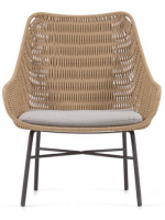 ALEIDI fauteuil couleur au choix pour intérieur ou extérieur en acier et cordon coton