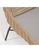 ALEIDI armchair for indoor or outdoor in steel and cotton cord