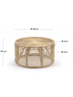 DEMON in rattan tavolino diam 66 cm design casa