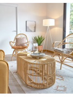 GLEM 110x60 cm home design rattan coffee table