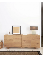 ANICA buffet 180 cm plaqué chêne finition naturelle design home living
