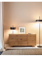 ANICA buffet 150 cm plaqué chêne finition naturelle design home living