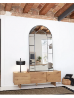 ANICA Meuble TV 160 cm plaqué chêne finition naturelle design home living