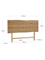 ANICA double bed headboard veneered oak with natural finish design home living