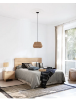 ANICA tête de lit double plaqué chêne finition naturelle design home living
