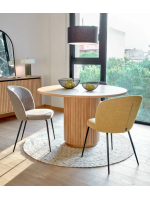 BASCO table in solid wood slat design living home