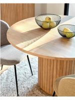 BASCO table in solid wood slat design living home