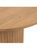 BASCO tavolo in legno massello con base dogata design living casa