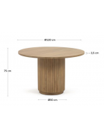 BASCO table in solid wood slat design living home