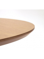 ASPI table ronde diam 120 extensible en placage de chêne et pieds en bois massif