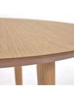 ASPI round diam 120 extendable top in oak veneer and legs in solid wood table