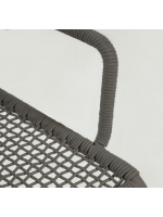 BATAM scelta colore sedia con braccioli in corda e in metallo per interno ed esterno giardino terrazzi