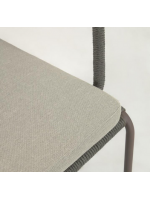 BATAM choix de couleur du fauteuil en corde avec coussin inclus et en métal pour les terrasses de jardin
