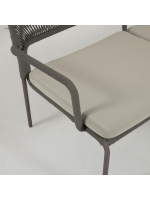 BATAM color a elegir sofá de cuerda y metal con cojín incluido para terrazas jardín interior y exterior