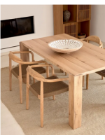 ARON choice of fixed table size in natural oak design furniture