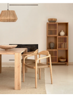 ARON choice of fixed table size in natural oak design furniture