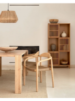 ARON choix de la taille de la table fixe en chêne naturel meuble design