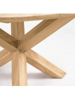 ASTAR Fester Tisch Ø 120 cm oder Ø 150 cm alles aus massivem Teakholz für den Innen und Außenbereich