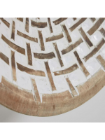 ALAIF Ø 50 cm dekorative Platte oder Wandpaneel aus bearbeitetem Holz