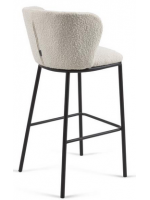 ACETTA asiento h 75 cm en tejido y estructura de metal negro taburete de diseño
